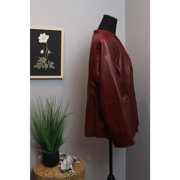 Lafayette 148 NY Soft Leather Moto Jacket - Picture 3 of 5